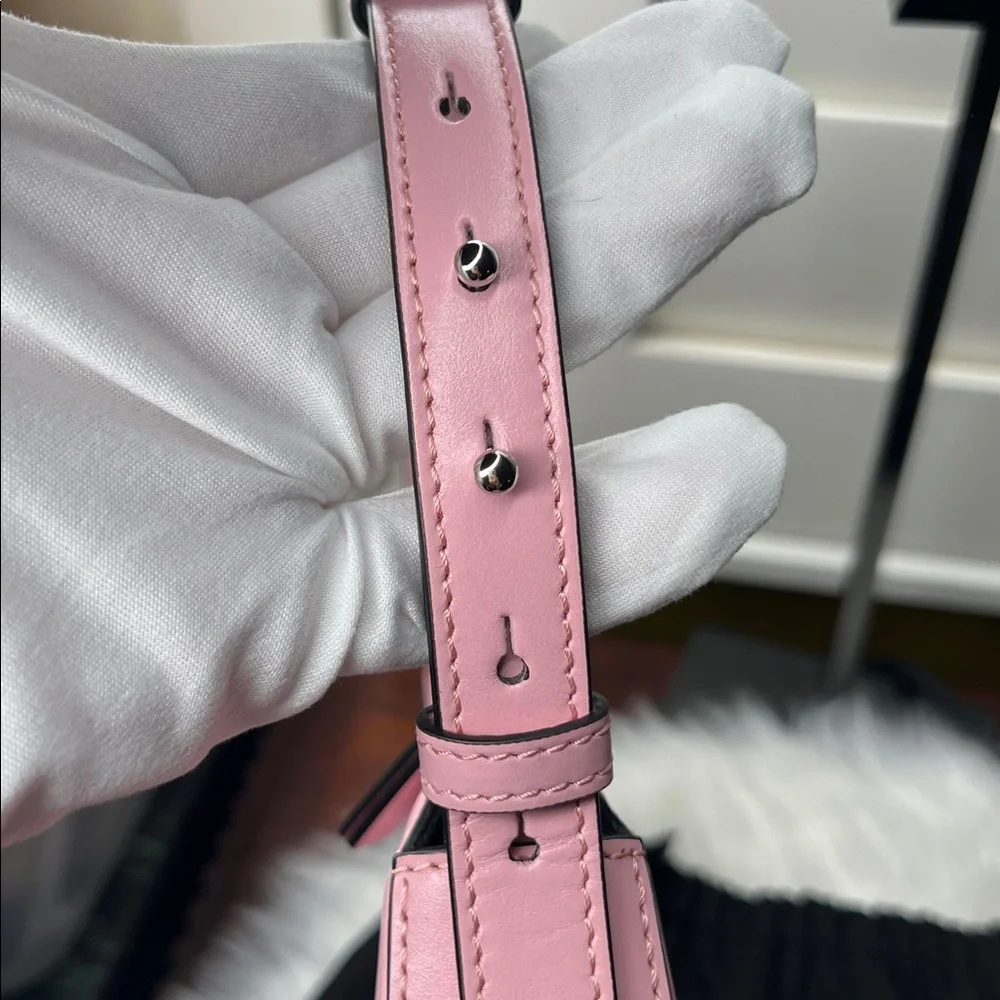 NOT AVAILABLE Versace La Medusa Light Pink Shoulder Bag Calf Leather NWOT w/COA - Picture 17 of 17